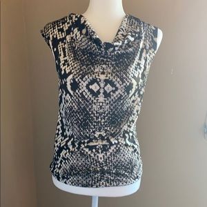 Sleeveless snake print blouse